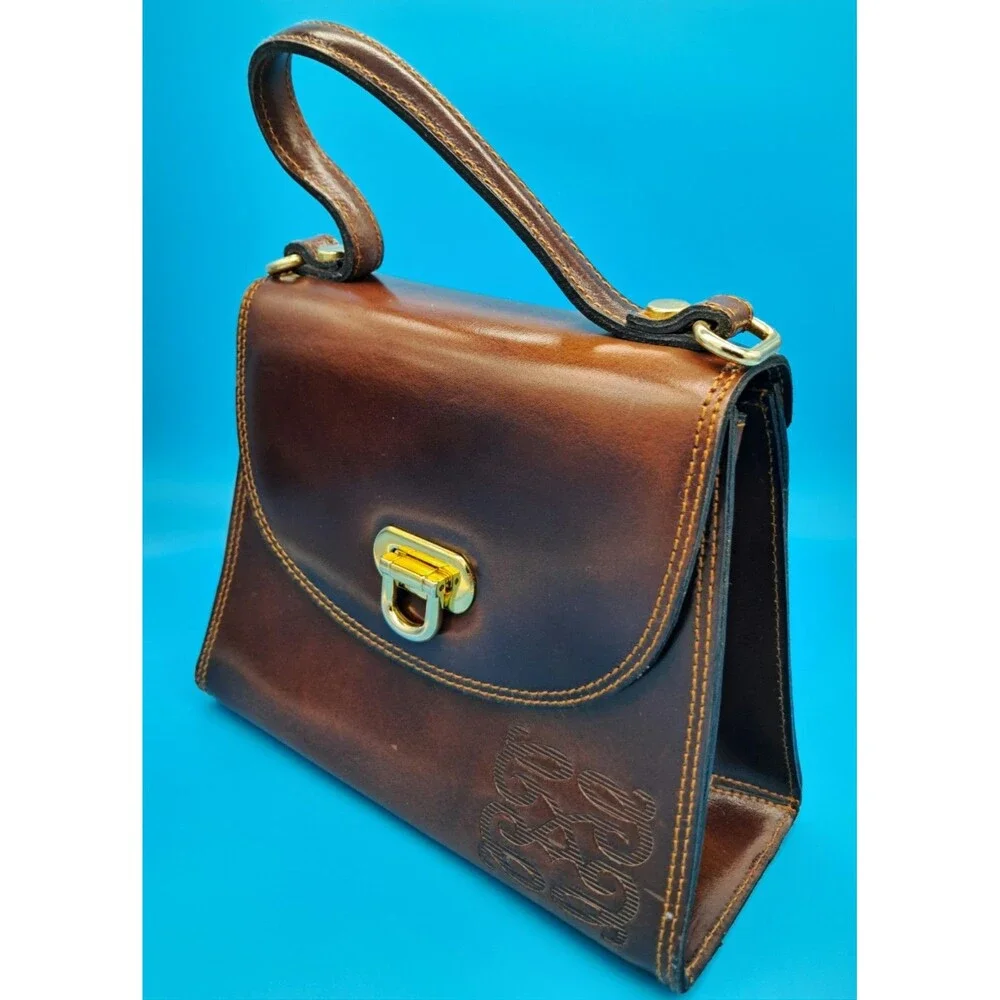 ✨ 70’S VINTAGE LUXURY  MINI PURSE GENUINE LEATHER RARE STYLE✨